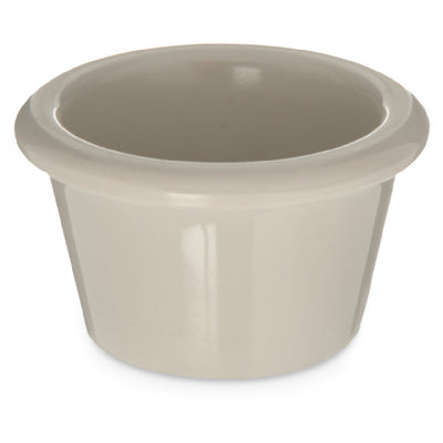 Carlisle S27542 1-1/2 Oz Ramekin Smooth Dishwasher Safe Stain Resistant Melamine Bone