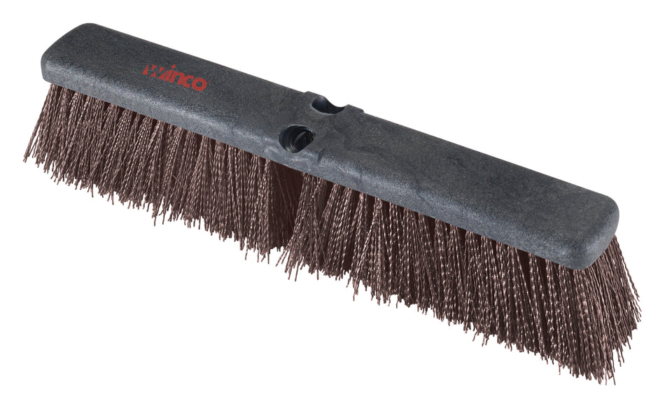 Winco BRFC-18B 18 Inch Broom Head Coarse Heavy Duty Brown Bristles