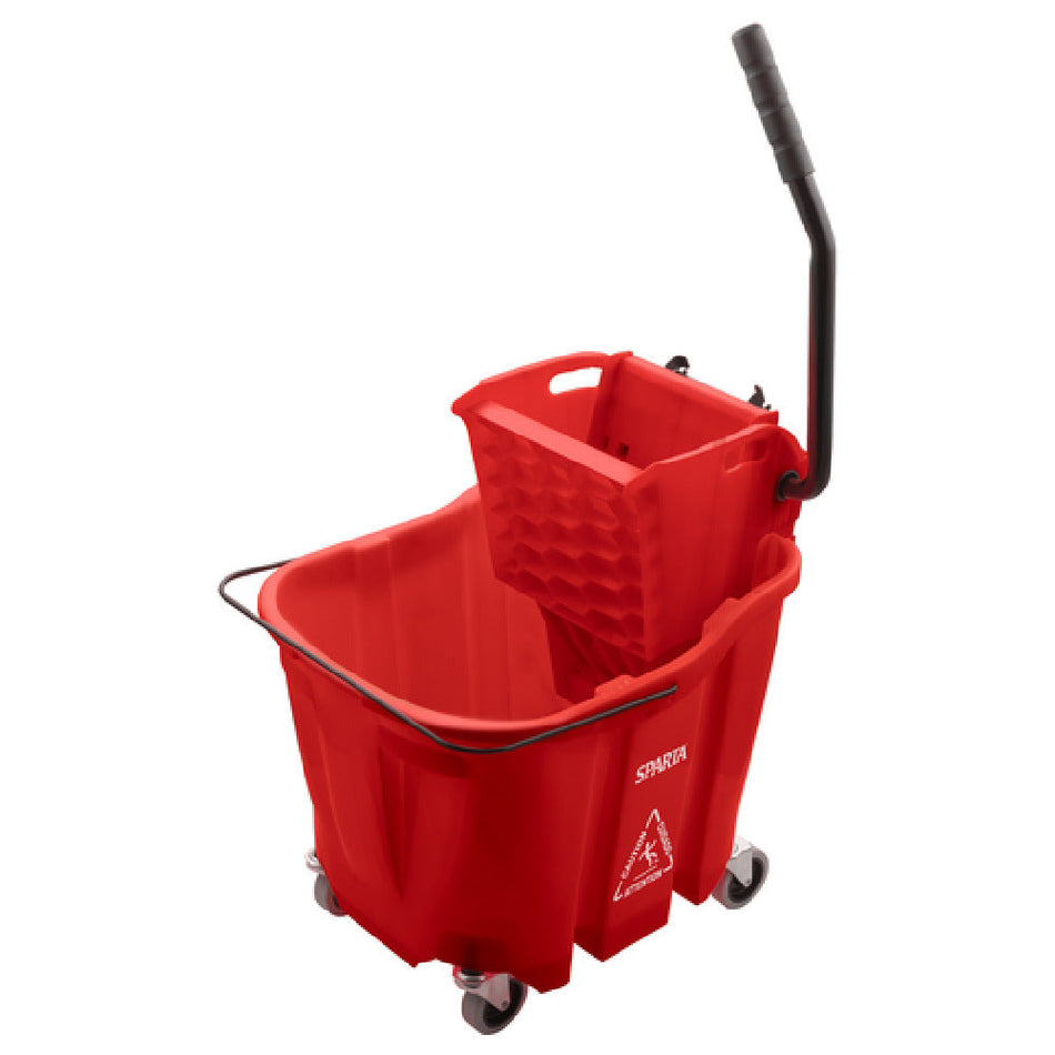 Carlisle 8690405 18.83 lbs mop bucket wringer combo with side press red