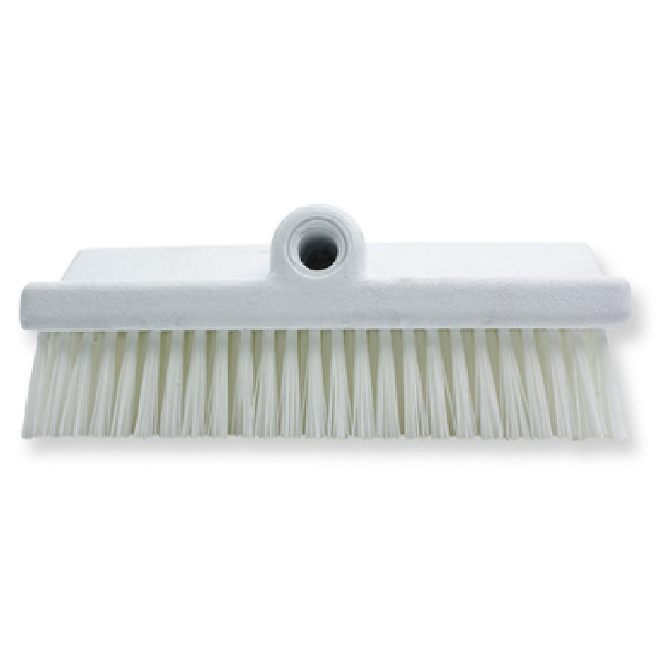 Carlisle 40423EC02 10 Inch Dual Surface Floor Scrub Brush Crimped Polyester White