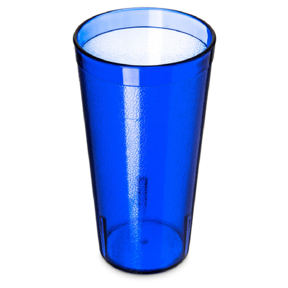 Carlisle 522047 20 Oz Tumbler Stackable Textured Blue SAN Dishwasher Safe