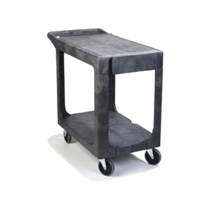 Carlisle UC194023 40 Inch Utility Cart 500 Lb Capacity Polypropylene Gray with Flat Shelves