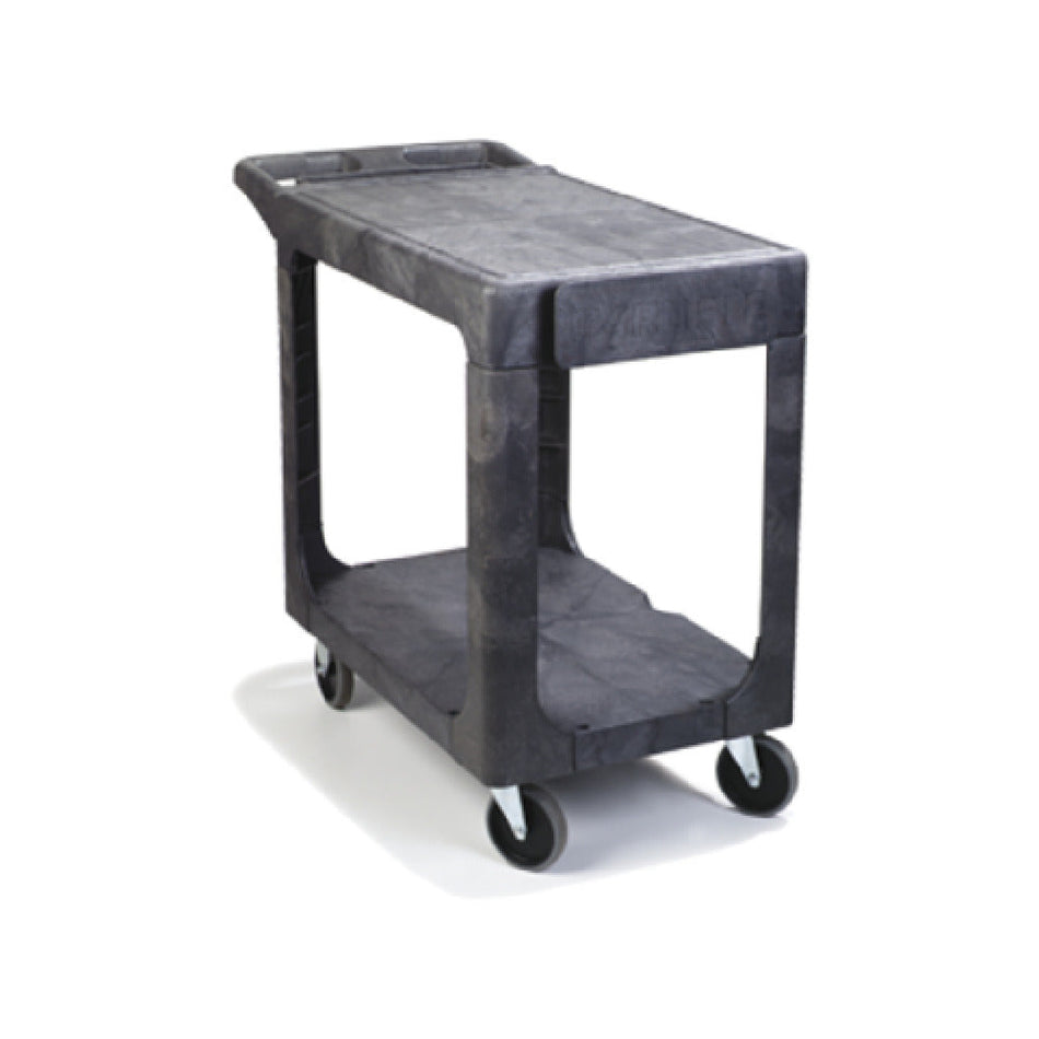 Carlisle UC194023 40 Inch Utility Cart 500 Lb Capacity Polypropylene Gray with Flat Shelves