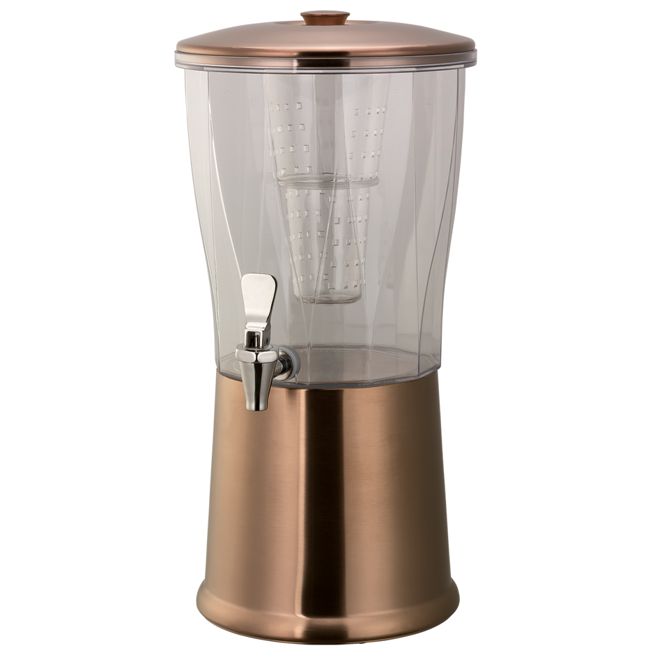 Elite 3 Gallon Stainless Steel Beverage Dispenser - Polished Rose Gold