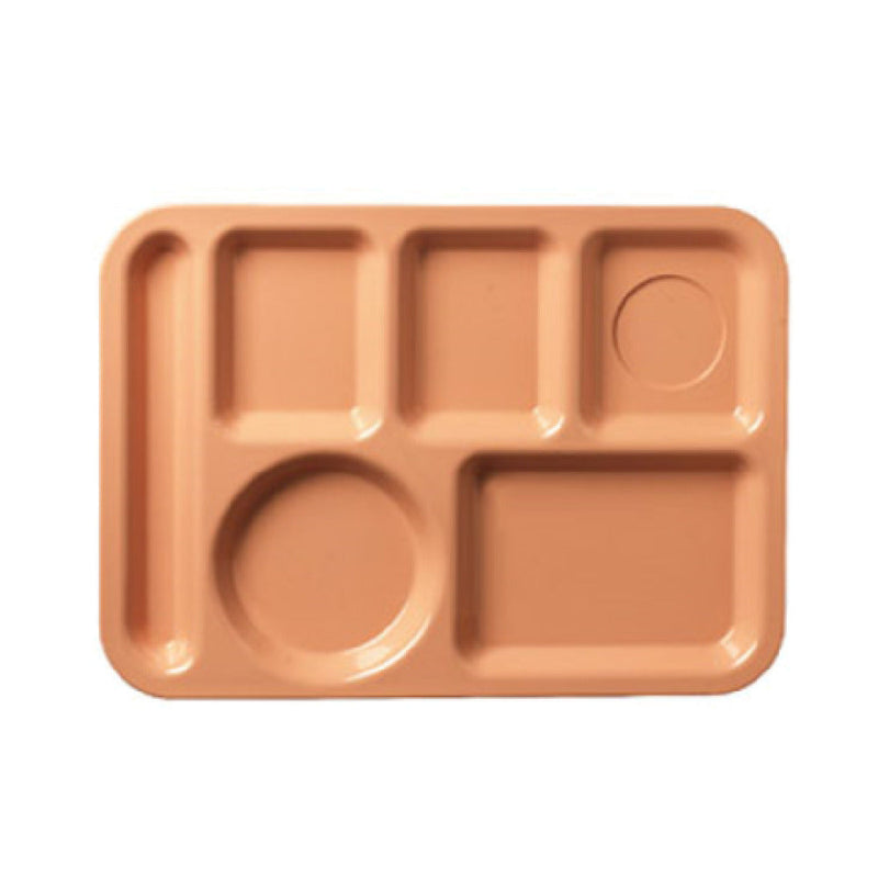 Carlisle 614PC25 13-7/8 Inch Tan Compartment Tray Left-handed 6 with Durable Polycarbonate