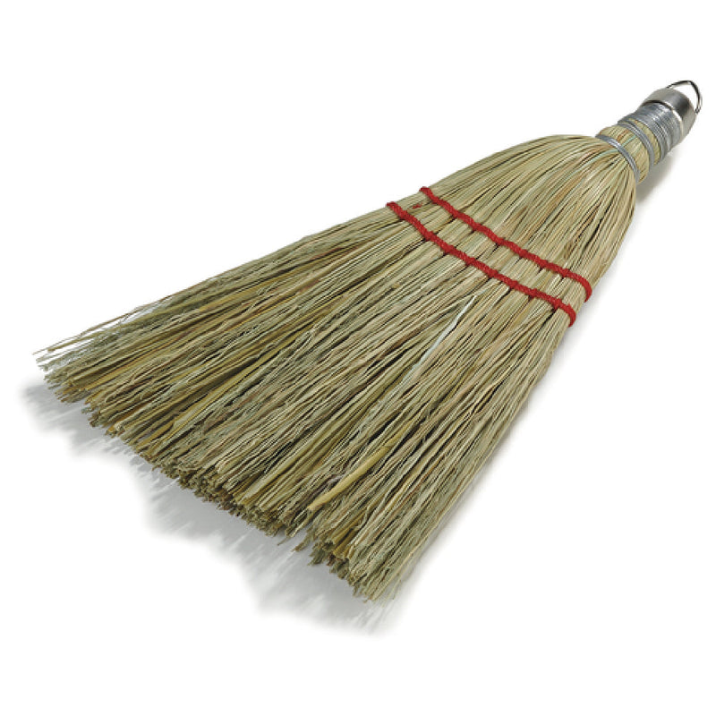 Carlisle 3663300 10 Inch Whisk Broom Corn Bristles with Metal Cap Corn Color
