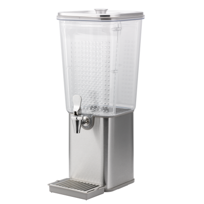 Square Infusion 3-Gallon Stainless Beverage Dispenser in Brushed Stainless