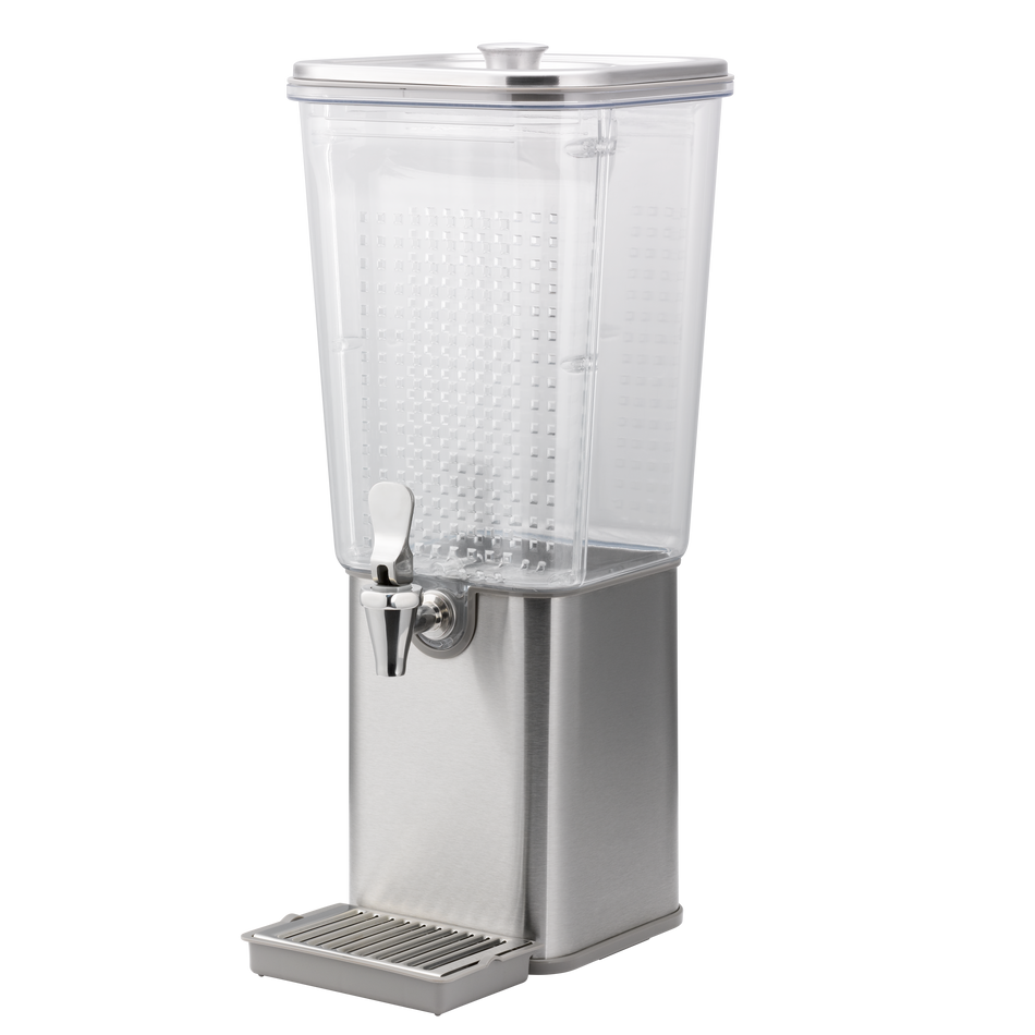 Square Infusion 3-Gallon Stainless Beverage Dispenser in Brushed Stainless