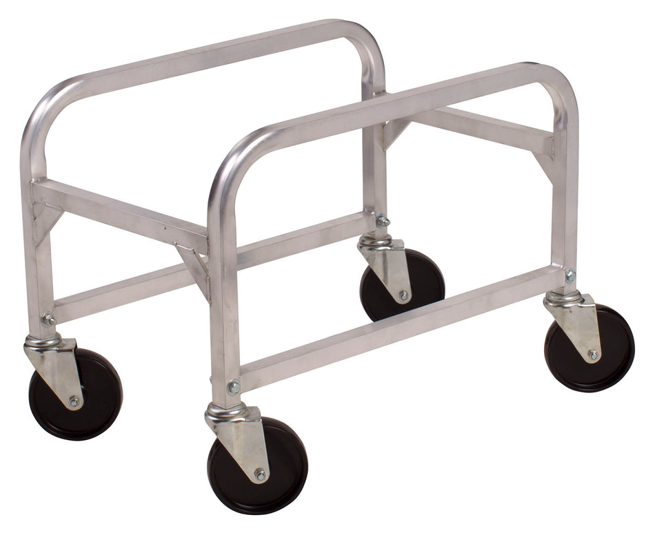 Winco ALBC-1 25 Inch Lug Box Cart with 5 Inch Swivel Casters Aluminum