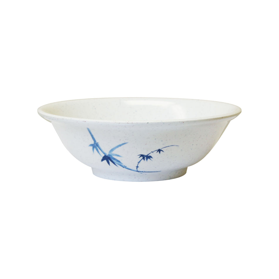 12 Pack 22 oz, 6-7/8" Diameter x 2-1/4" Height, Rimless Bowl, Blue Bamboo Dinnerware, Melamine, BPA Free, Dishwasher Safe, Break-Resistant, Shatter-Resistant, No Microwave, No Oven, NSF
