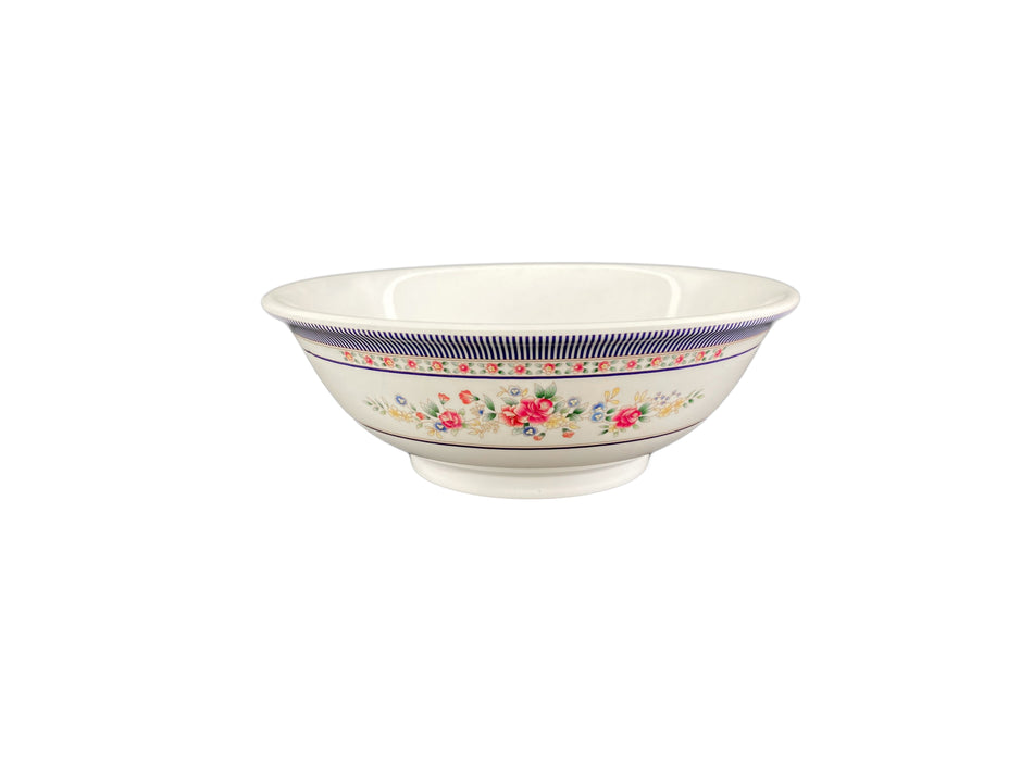 12 Pack 32 oz, 7-1/2" Diameter x 2-1/2" Height, Rimless Bowl, Rose Dinnerware, Melamine, BPA Free, Dishwasher Safe, Break-Resistant, Shatter-Resistant, No Microwave, No Oven, NSF