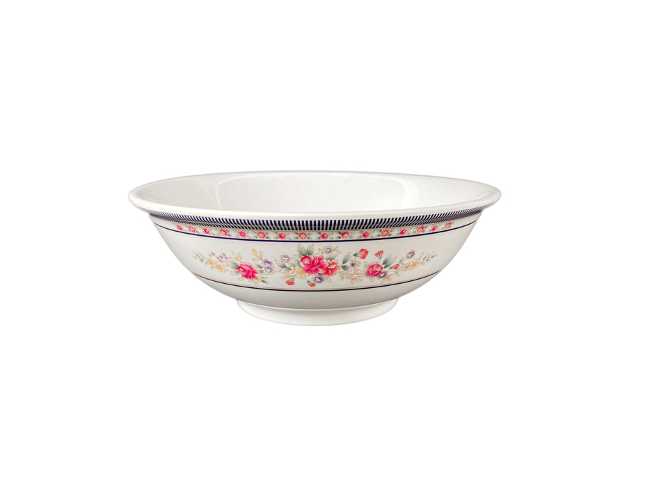 12 Pack 52 oz, 8-3/4" Diameter x 2-7/8" Height, Rimless Bowl, Rose Dinnerware, Melamine, BPA Free, Dishwasher Safe, Break-Resistant, Shatter-Resistant, No Microwave, No Oven, NSF