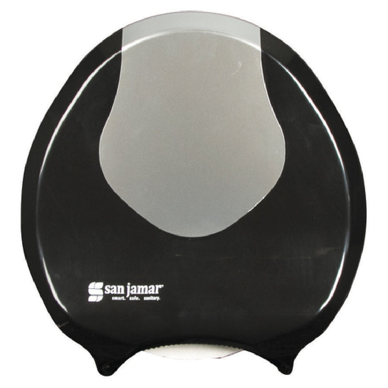 Carlisle R2070BKSS 6.5 Inch Jumbo Roll Toilet Tissue Dispenser Black and stainless steel Plastic with Vandal Resistant Design