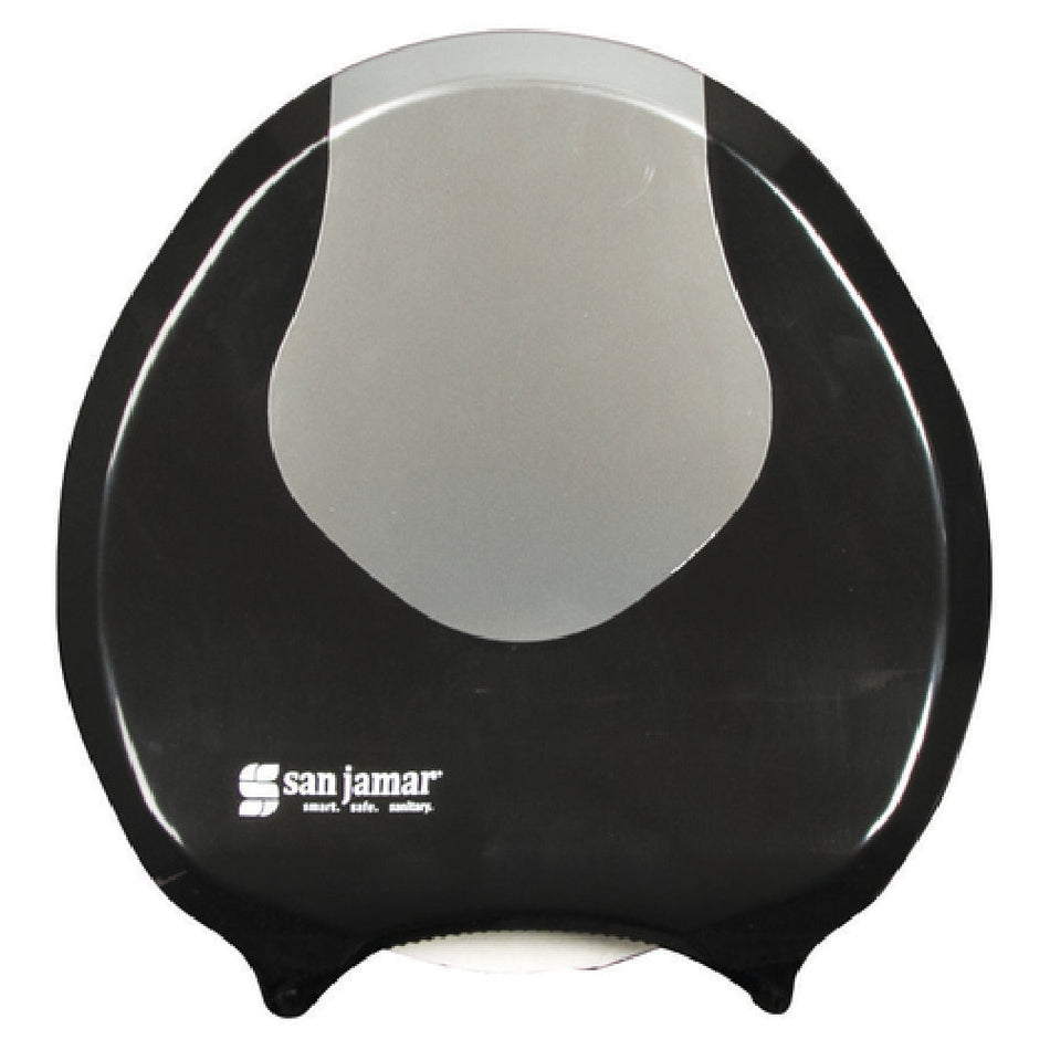 Carlisle R2070BKSS 6.5 Inch Jumbo Roll Toilet Tissue Dispenser Black and stainless steel Plastic with Vandal Resistant Design