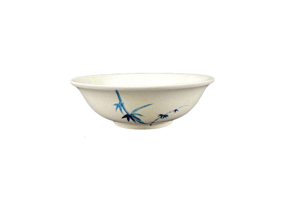 12 Pack 70 oz, 9-3/4" Diameter x 3-1/4" Height, Rimless Bowl, Blue Bamboo Dinnerware, Melamine, BPA Free, Dishwasher Safe, Break-Resistant, Shatter-Resistant, No Microwave, No Oven, NSF