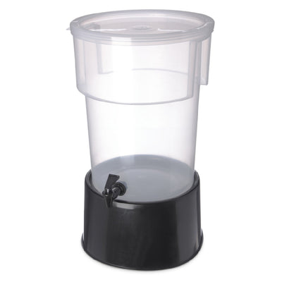 Carlisle 222903 12-3/8 Inch Beverage Dispenser 5 Gallon Round Black Polypropylene