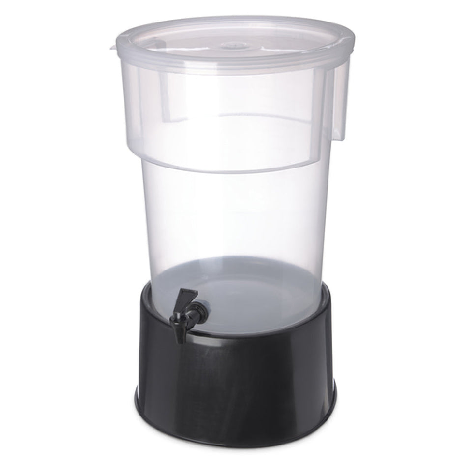 Carlisle 222903 12-3/8 Inch Beverage Dispenser 5 Gallon Round Black Polypropylene