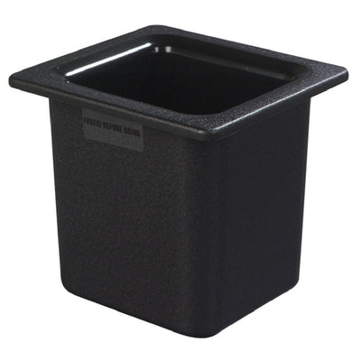 Carlisle CM110503 1/6 Size Refrigerant Gel Insulated Food Pan Black ABS Plastic