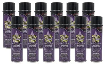 [12 Pack] Slide Out Dry Silicone Lubricant 11-5 Oz