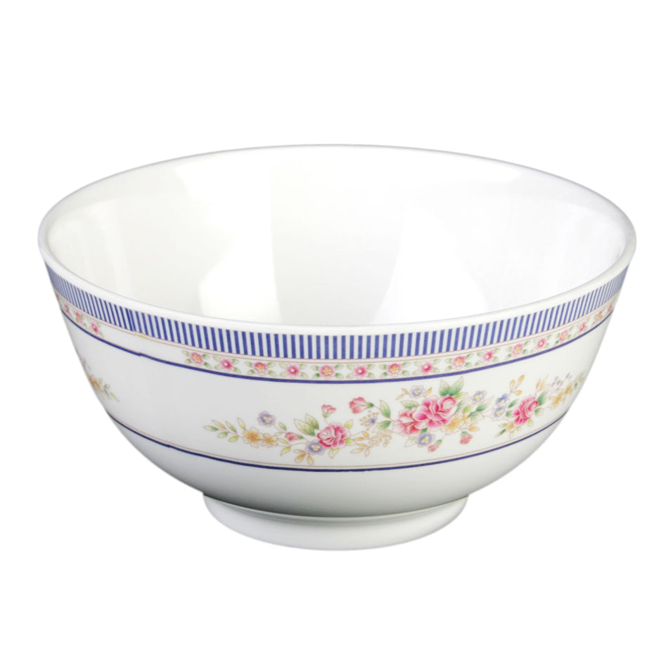 12 Pack 25 oz, 5-7/8" Diameter x 2-7/8" Height, Rice Bowl, Rose Dinnerware, Melamine, BPA Free, Dishwasher Safe, Break-Resistant, Shatter-Resistant, No Microwave, No Oven, NSF