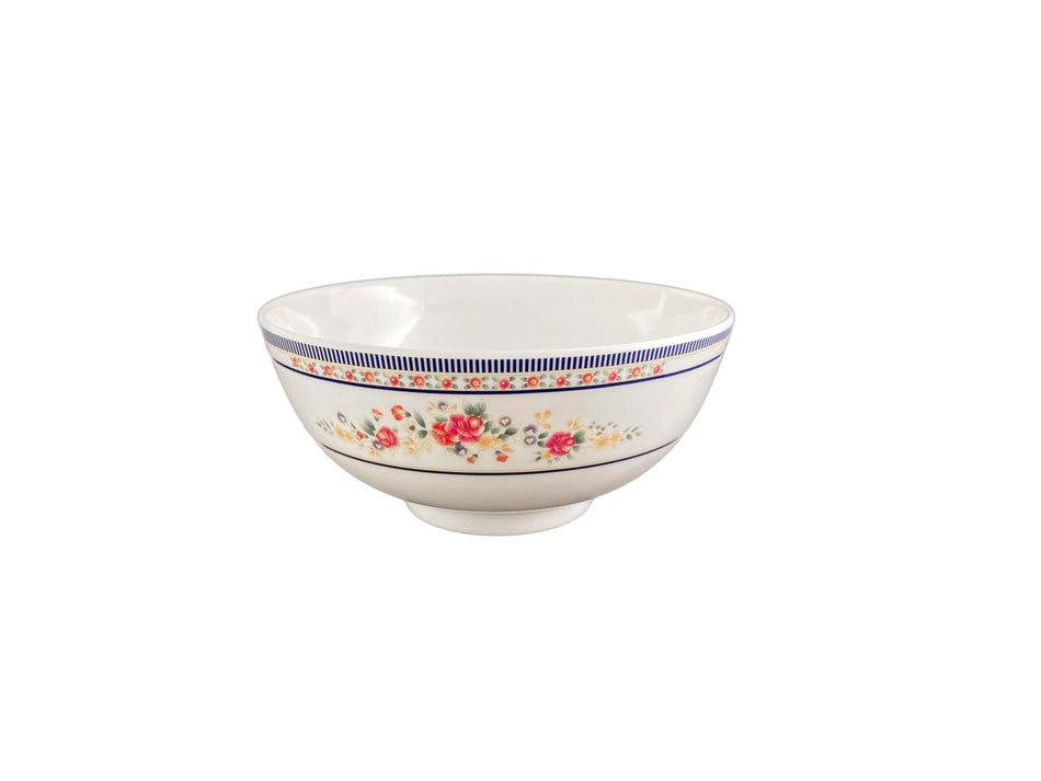 12 Pack 39 oz, 7" Diameter x 3-1/4" Height, Rice Bowl, Rose Dinnerware, Melamine, BPA Free, Dishwasher Safe, Break-Resistant, Shatter-Resistant, No Microwave, No Oven, NSF