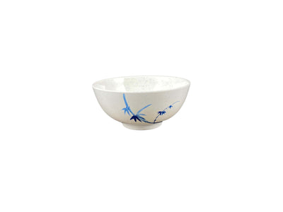Thunder Group 5207BB 39 Oz Rice Bowl Blue Bamboo Round Break-resistant Melamine