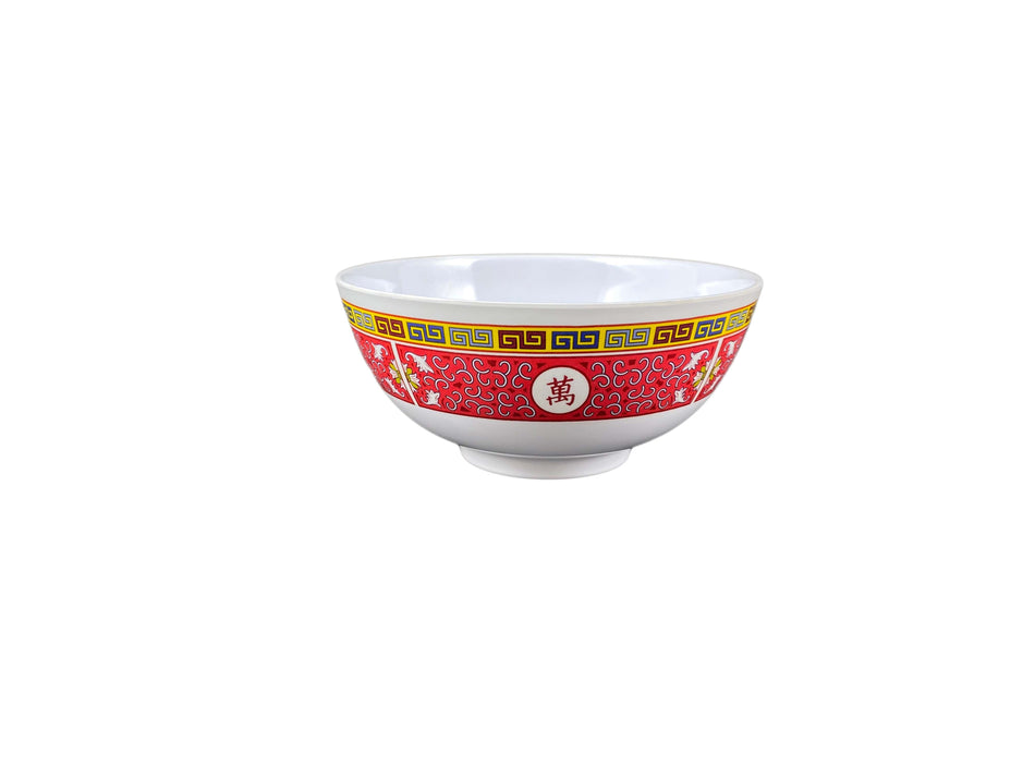 12 Pack 39 oz, 7" Diameter x 3-1/4" Height, Rice Bowl, Longevity Dinnerware, Melamine, BPA Free, Dishwasher Safe, Break-Resistant, Shatter-Resistant, No Microwave, No Oven, NSF