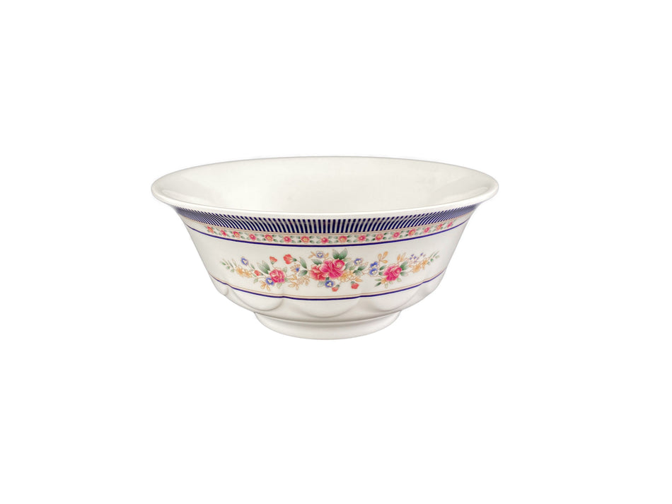 12 Pack 25 oz, 6-1/4" Diameter x 2-3/4" Height, Scalloped Bowl, Rose Dinnerware, Melamine, BPA Free, Dishwasher Safe, Break-Resistant, Shatter-Resistant, No Microwave, No Oven, NSF