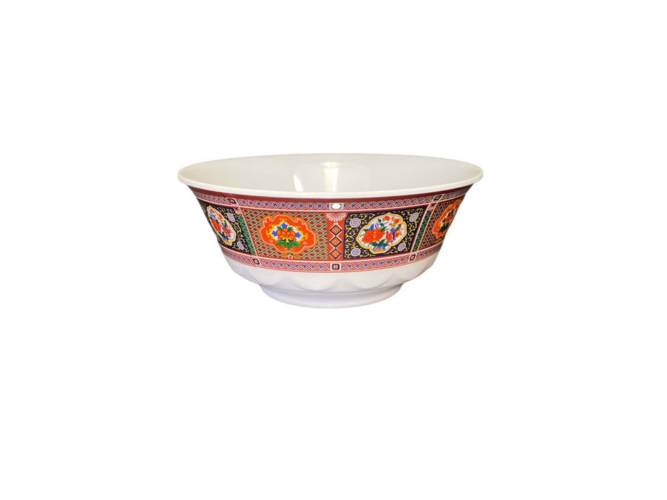 12 Pack 34 oz, 7-1/4" Diameter x 3" Height, Scalloped Bowl, Peacock Dinnerware, Melamine, BPA Free, Dishwasher Safe, Break-Resistant, Shatter-Resistant, No Microwave, No Oven, NSF