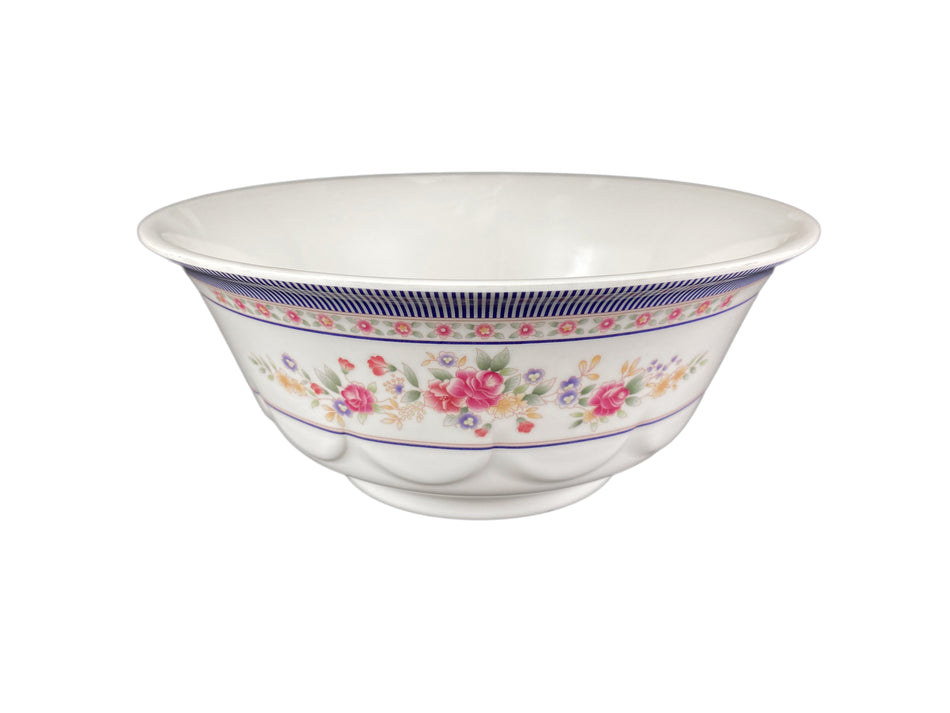 12 Pack 53 oz, 8-1/4" Diameter x 3-1/2" Height, Scalloped Bowl, Rose Dinnerware, Melamine, BPA Free, Dishwasher Safe, Break-Resistant, Shatter-Resistant, No Microwave, No Oven, NSF