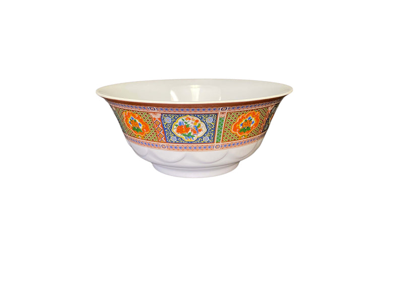 Thunder Group 5285TP 53 Oz Scalloped Bowl BPA Free Melamine Peacock