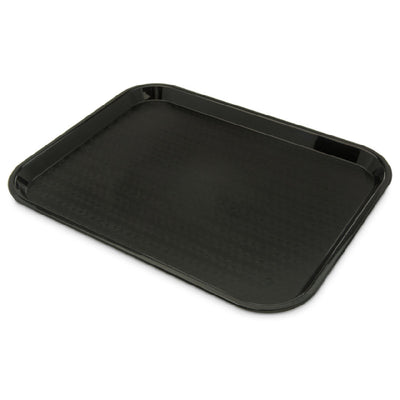Carlisle CT1418030 17-7/8 Inch Black Rectangular Cafeteria Tray Antimicrobial