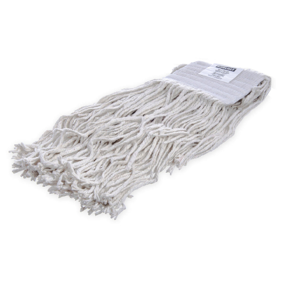 Carlisle 369817B00 Large Wet Mop Head 4 Ply Cut End Cotton White