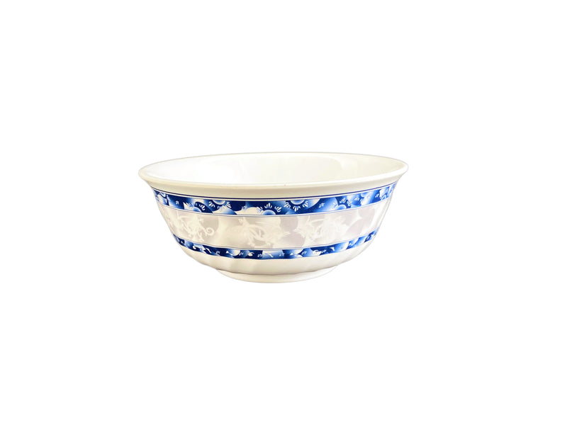 Thunder Group 5307DL 32 Oz Swirl Bowl Dishwasher Safe BPA Free Melamine Blue Dragon