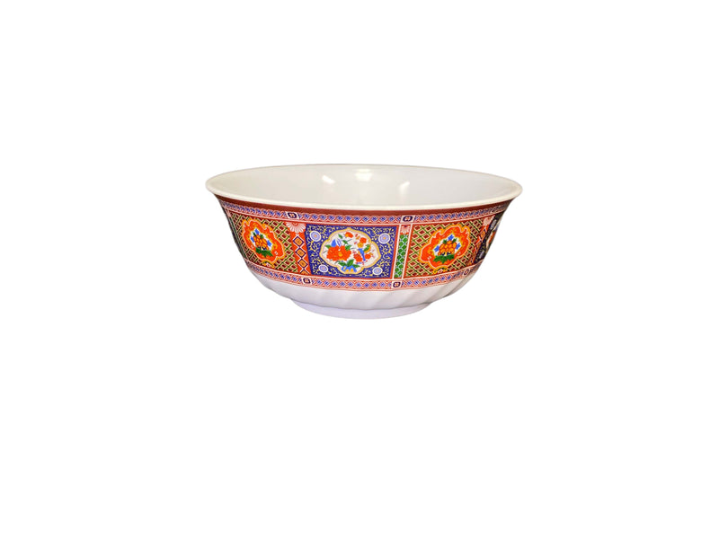 Thunder Group 5307TP 32 Oz. Swirl Bowl BPA Free Melamine Peacock