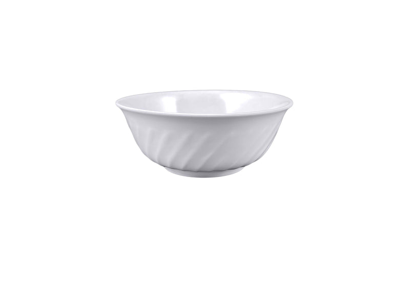 Thunder Group 5307TW 32 Oz Swirl Bowl 6-7/8 Inch Break-Resistant Melamine White