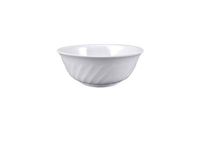 Thunder Group 5307TW 32 Oz Swirl Bowl 6-7/8 Inch Break-Resistant Melamine White