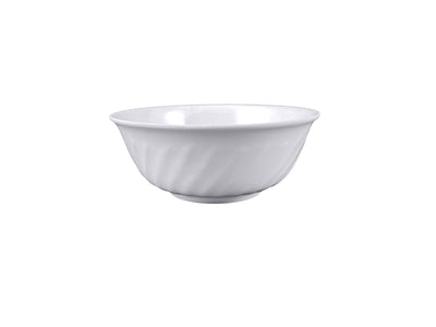 Thunder Group 5308TW 48 Oz Swirl Bowl 8 Inch Dishwasher Safe Melamine White