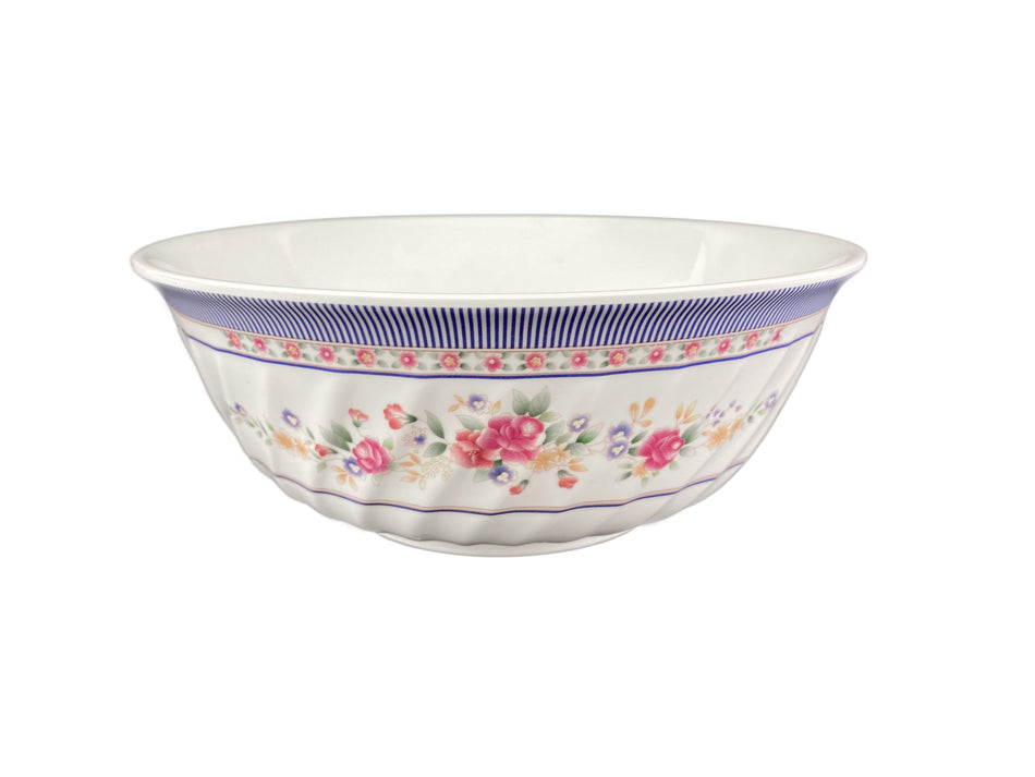 12 Pack 72 oz, 9" Diameter x 3-1/2" Height, Swirl Bowl, Rose Dinnerware, Melamine, BPA Free, Dishwasher Safe, Break-Resistant, Shatter-Resistant, No Microwave, No Oven, NSF