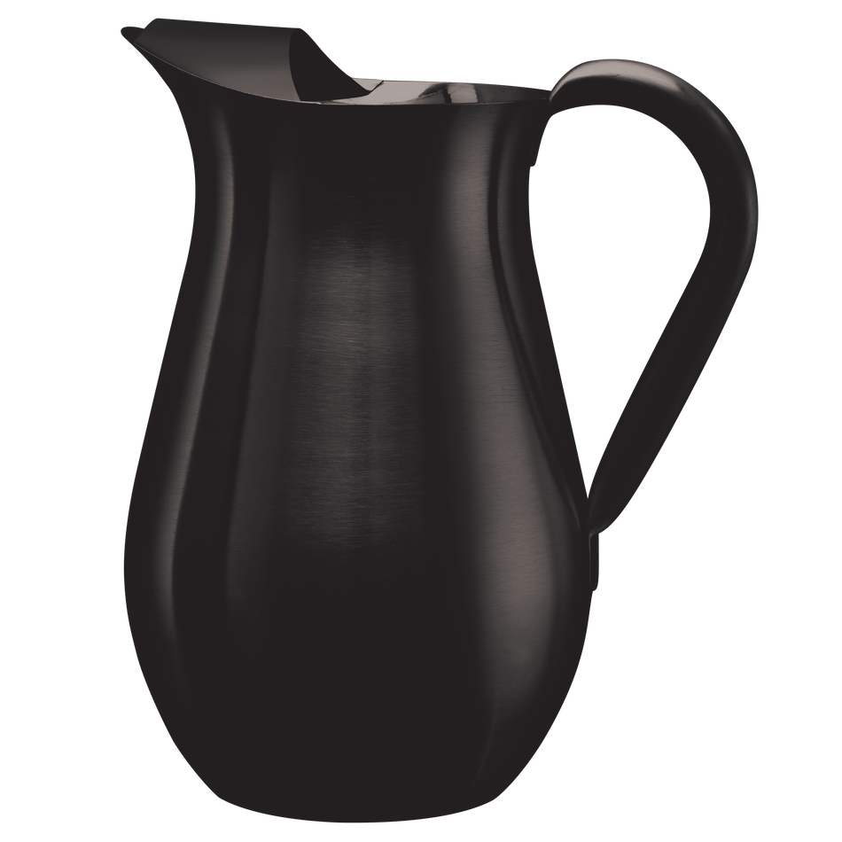 Bell Pitcher 2-Liter Stainless Steel Pitcher with Ice Guard in Black Onyx