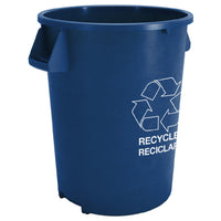 Carlisle 841032REC14 32 Gallon Blue Recycling Receptacle with No Lid Plastic