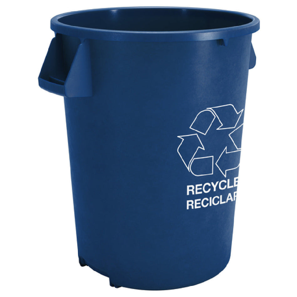 Carlisle 841032REC14 32 Gallon Blue Recycling Receptacle with No Lid Plastic