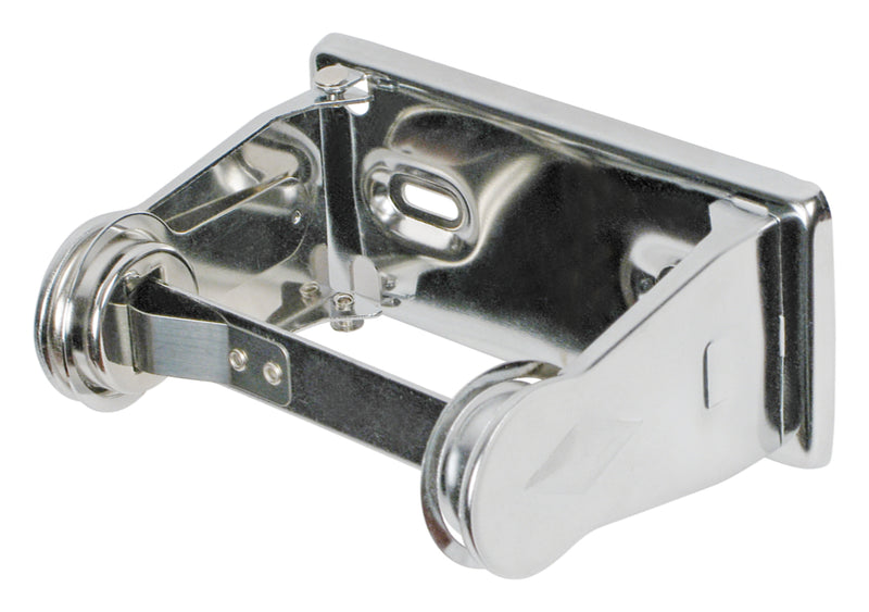 Winco TTH-1 Steel Chrome Plated Toilet Tissue Holder Single Roll