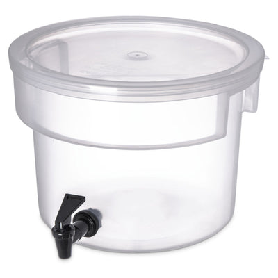 Carlisle 221930 12-3/8 Inch Round Beverage Dispenser with No-Drip Faucet Polypropylene