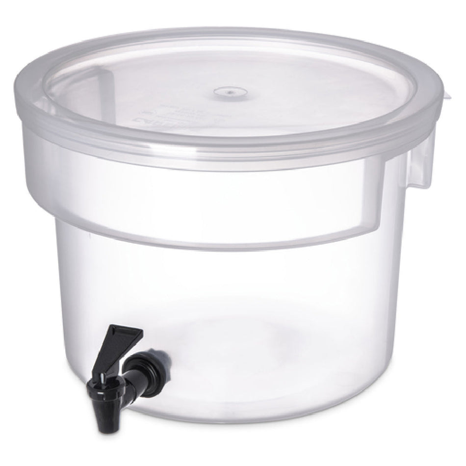 Carlisle 221930 12-3/8 Inch Round Beverage Dispenser with No-Drip Faucet Polypropylene