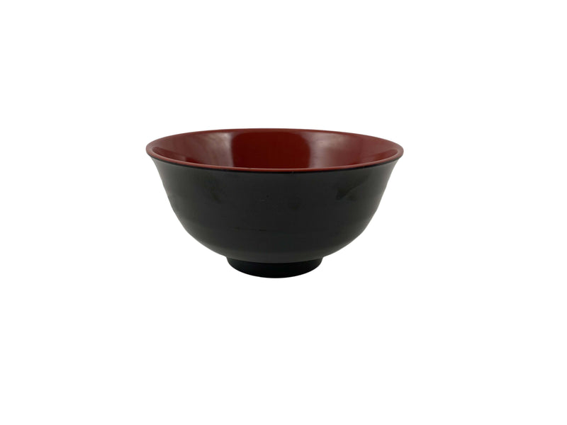 Thunder Group 5560JBR 24 Oz Donburi Soup Bowl Two-tone Melamine Red Black