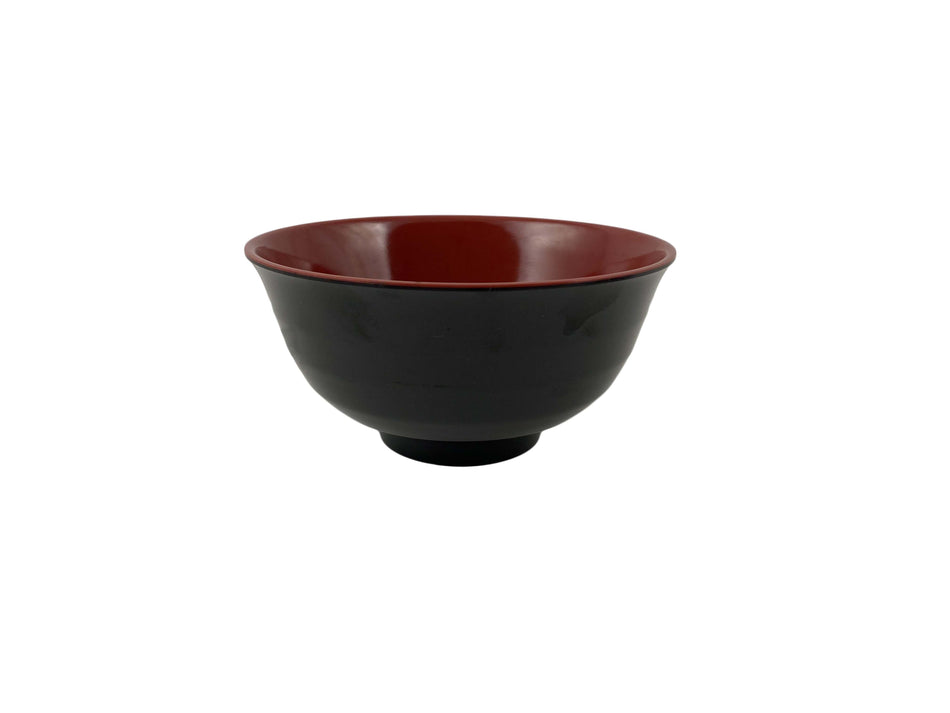 12 Pack 24 oz, 6-1/8" Diameter x 3-1/8" Height, Soup Bowl, Two Tone (Black & Red), Melamine, BPA Free, Dishwasher Safe, Break-Resistant, Shatter-Resistant, No Microwave, No Oven, NSF