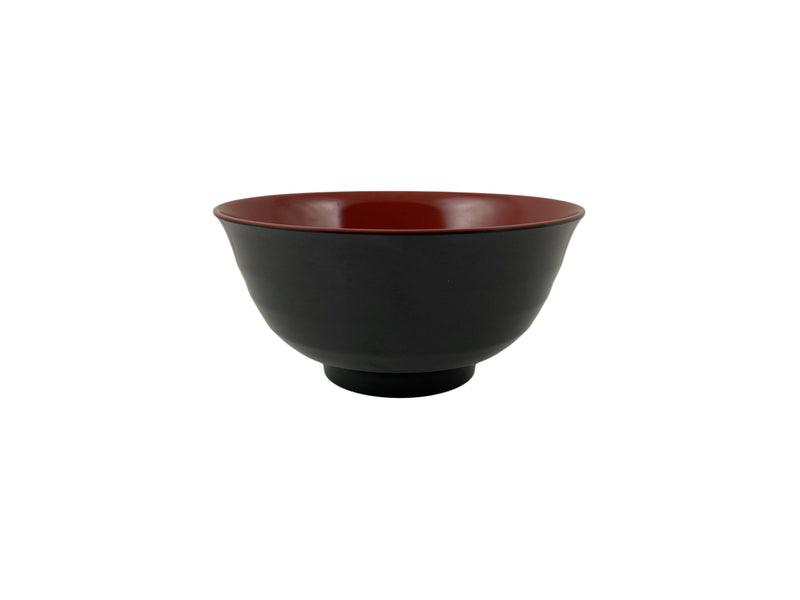 Thunder Group 5565JBR 28 Oz Donburi/Soba Soup Bowl Round Two-Tone Melamine Red/Black