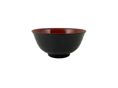 Thunder Group 5565JBR 28 Oz Donburi/Soba Soup Bowl Round Two-Tone Melamine Red/Black