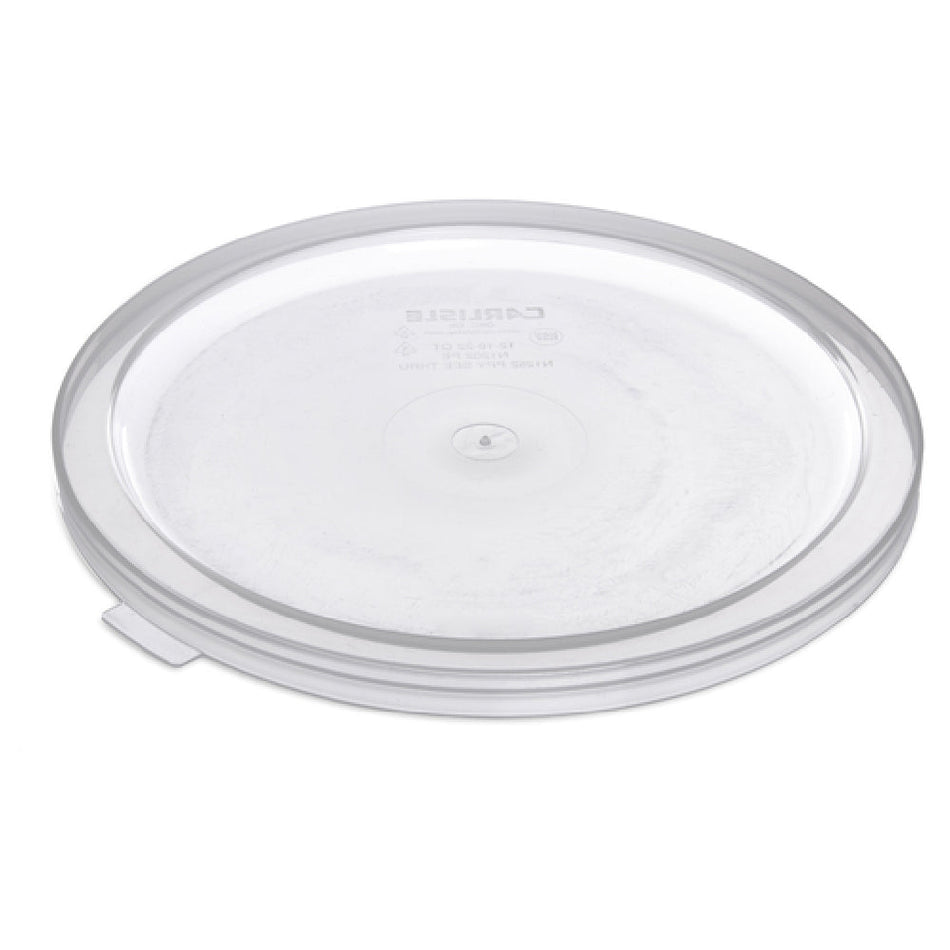 Carlisle 125230 12-18-22 Qt Round Bain Marie Food Storage Lid Polypropylene Clear